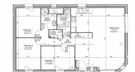 PLP_R_SG_83m2_3ch_P13214  - Les Maisons Extraco